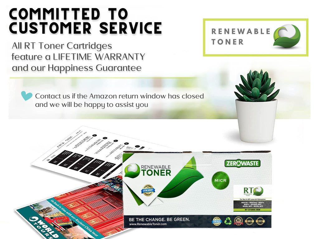  Renewable Toner RT M110w Laser Wireless Black & White Check  Printer Bundle with 1 Starter 141A Modified MICR Cartridge for Printing  Checks (2 Items) : Office Products