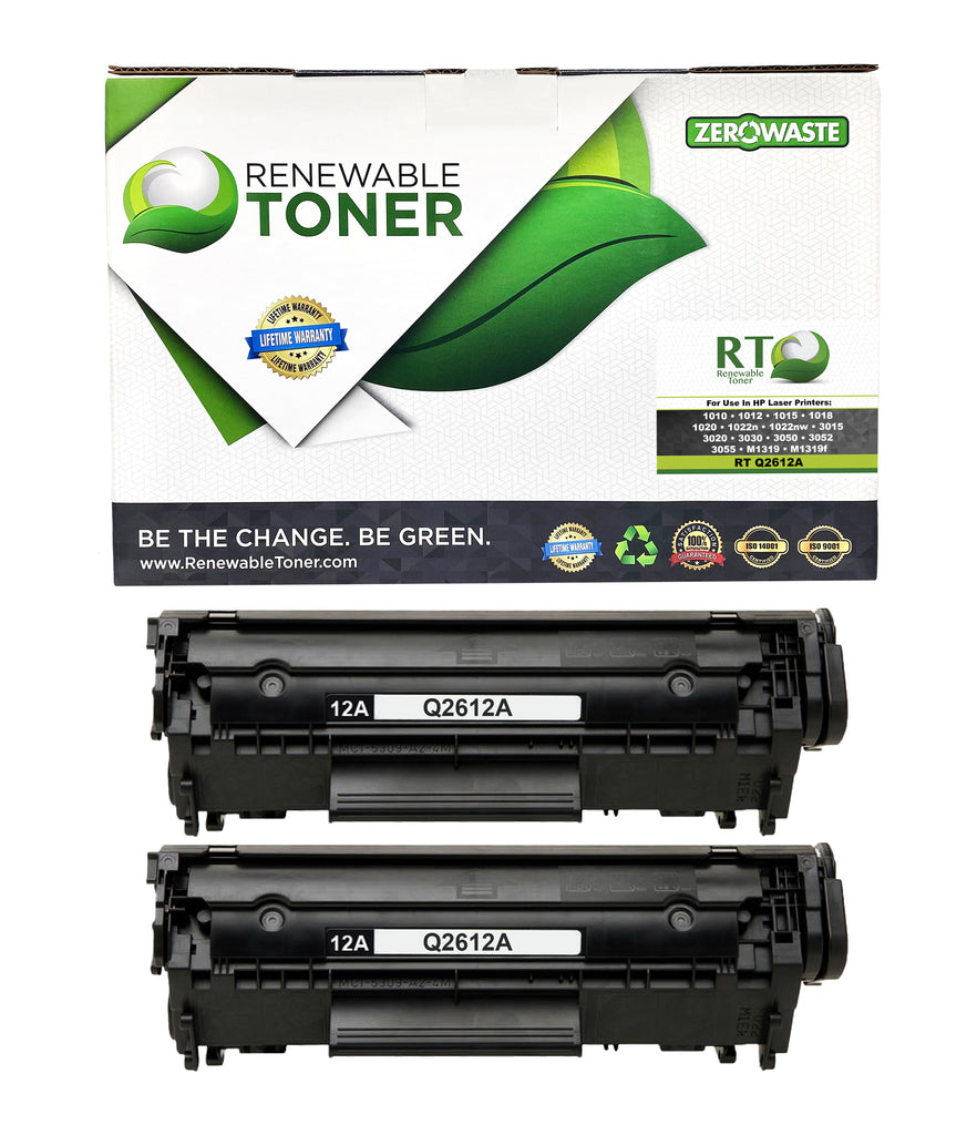 HP Q2612A Cartridge (2-Pack) | Renewable Toner