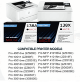 HP 138A OEM Modified MICR W1380A Genuine Toner Cartridge