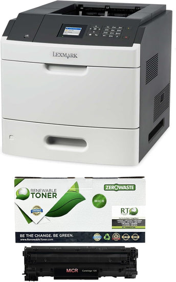 Lexmark MS810DN Renewed Printer with 1 RT Compatible 521 52D1000 MICR Toner Cartridge