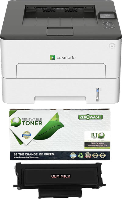 Lexmark B2236dw Wireless Office Check Printer Bundle with 1 OEM Modified B221000 MICR Cartridge