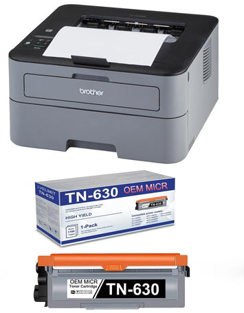 Brother HL2305W MICR Check Printer with OEM Modified TN630 MICR Cartridge