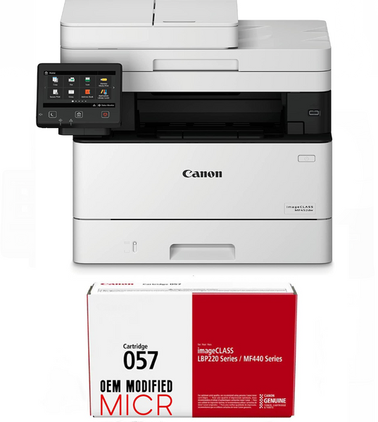 Canon MF452dw ImageClass Check Printer with 1 OEM CRG-057 MICR Cartridge