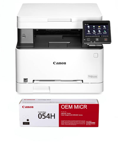 Canon ImageCLASS MF641Cw Printer with 1 OEM Modified 054H MICR Cartridge (High Yield)