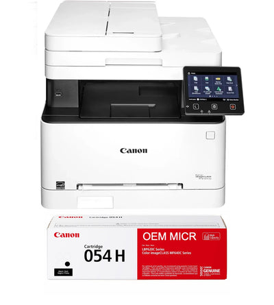 Canon MF642Cdw Check Printer with 1 OEM Modified 054H MICR Cartridge (High Yield)