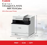 Canon MF751Cdw MFP Check Printer with 1 OEM 069H MICR Cartridge (High Yield)