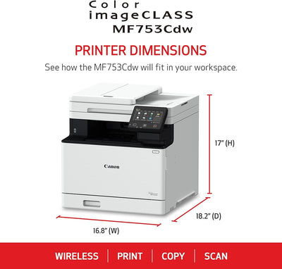 Canon Mf753cdw Check Printer with OEM Modified 069H MICR Cartridge (High Yield)