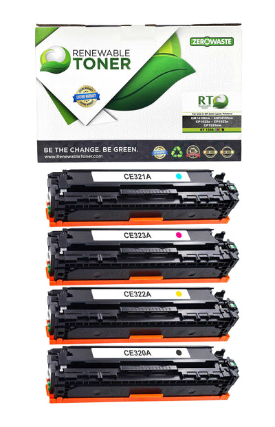 RT 128A Compatible HP Color Toner Set (CMYK, 4-Pack)