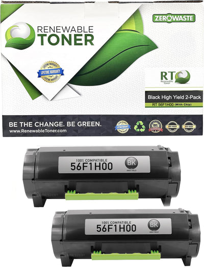 RT Compatible Lexmark 56F1H00 Toner Cartridge, High Yield (2-Pack)