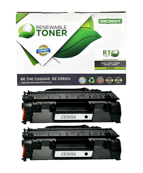 RT 05A Compatible HP CE505A Toner Cartridge (2-Pack)