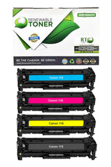 RT 118 Compatible Canon Toner Color Set (CMYK, 4-Pack)