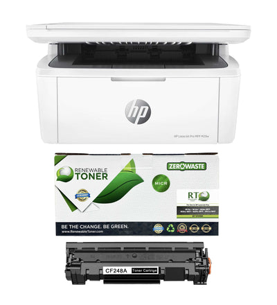 HP M29w LaserJet Check Printer Bundle With 1 RT CF248A MICR Toner Cartridge