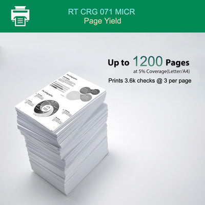 RT CRG-071H Compatible Canon MICR Toner Cartridge (New Chip, High Yield)