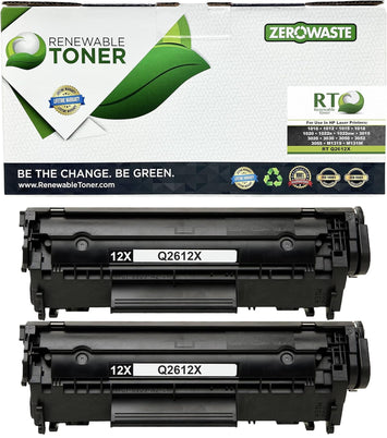 RT 12X Compatible HP Q2612X Toner Cartridge (High Yield, 2-Pack)