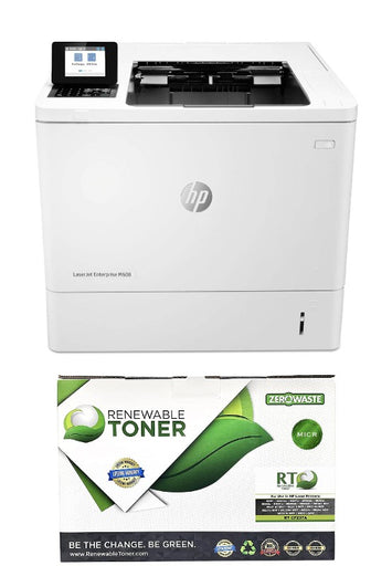 HP M608dn Renewed LaserJet Enterprise Printer with 1 RT 37A CF237A MICR Cartridge