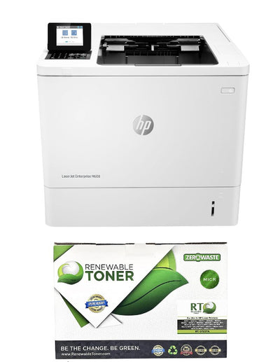 HP M608n Renewed LaserJet Enterprise Printer with 1 RT 37A CF237A MICR Cartridge