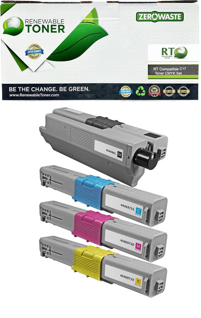 RT Compatible OKI C17 Toner Set (CMYK, 4-pack)