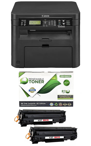 Canon D570 Wireless MFP Check Printer with 2 RT CRG 137 MICR Toner Cartridges