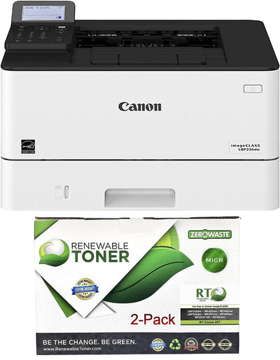 Canon ImageCLASS LBP236dw Printer with 2 RT 057H MICR Cartridges (High Yield)