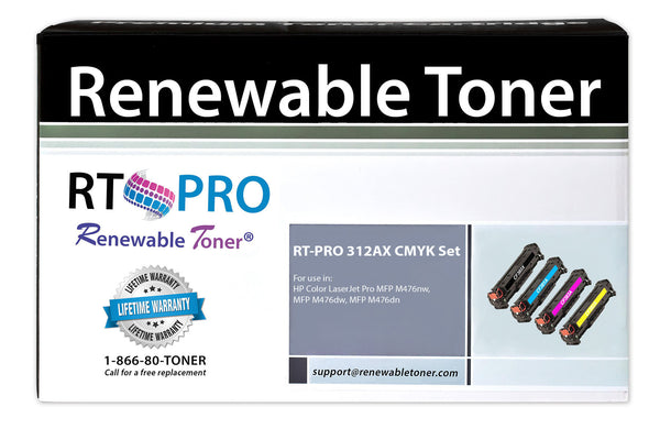 RT PRO 312A Compatible HP 312X Toner Set, High Yield (CMYK, 4-pack)