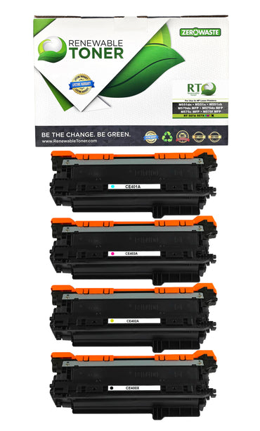 RT 507A Compatible HP 507X Toner Color Set, High Yield (CMYK, 4-Pack)